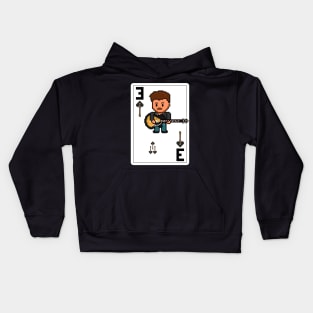 Pixelrockstars Three of Spades Playing Card Kids Hoodie